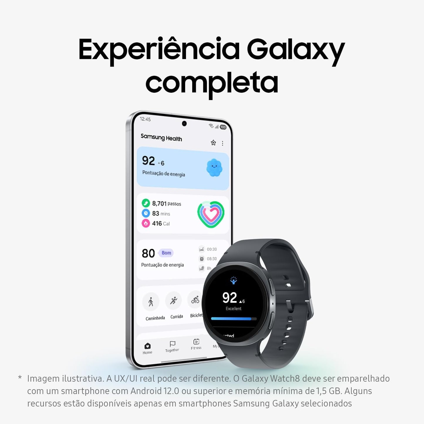 Samsung Galaxy Watch 8 | 44mm | AI Smartwatch w/ 1.47" AMOLED, Wear OS 6, Wi-Fi, Bluetooth, Heart Rate, GPS Fitness Tracker | IP68, MIL-STD-810H | International Model L330 | w/Fast Charger, Silver
