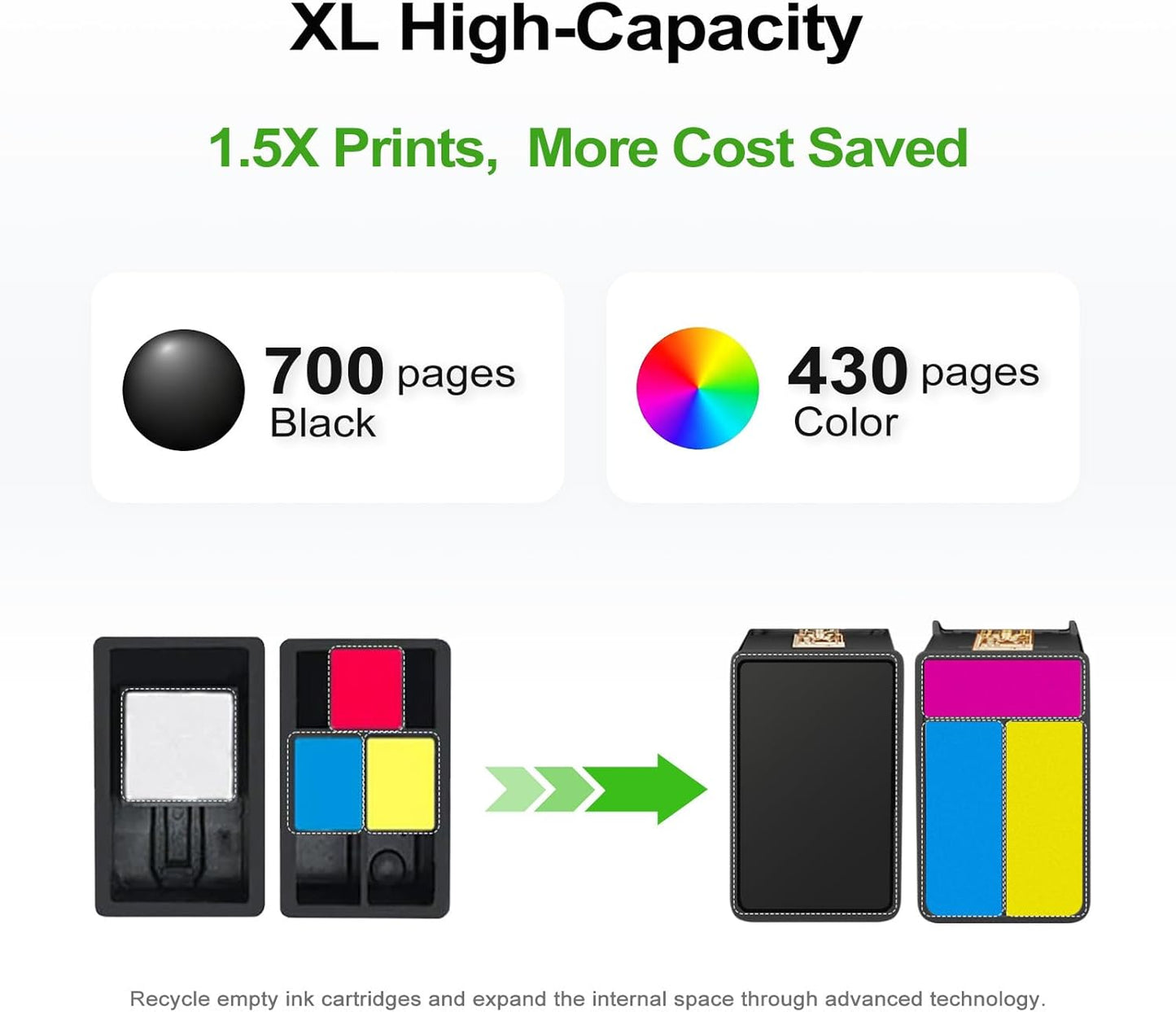 Ankink 61XL Ink Cartridge Replacement for HP 61 XL(Black Color Combo Pack) for HP61 HP61XL for 4500 5530 4630 2540 4502 2542 4635 5535 4501 3050 2541 3510 2514 3512 1000 1010 1510 Printers