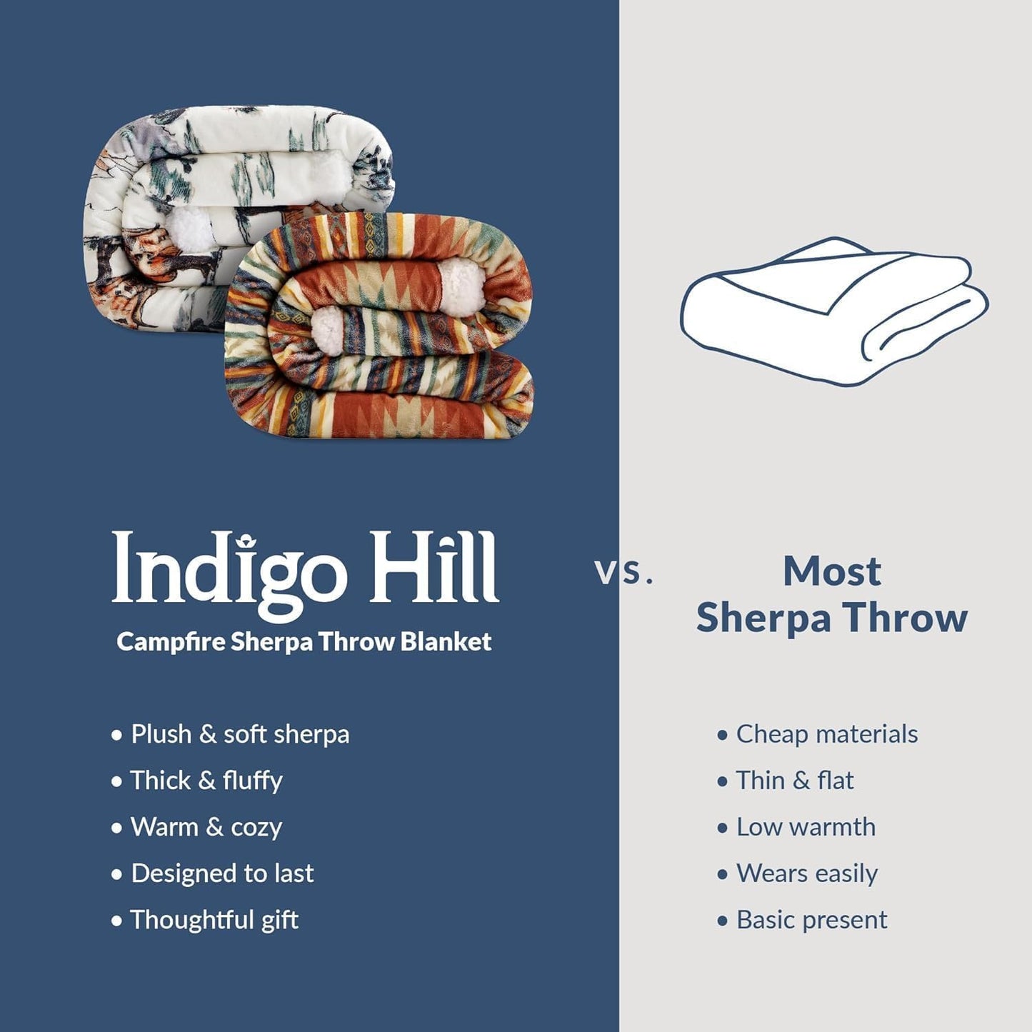 Indigo Hill by HiEnd Accents Patchwork Paisley Sherpa Throw Blanket, Bandana Longhorn Horseshoe Western Throw Fleece Blanket, Sherpa Plush Throw, Soft Blankets for Couch Sofa Bed, 54x68 inch