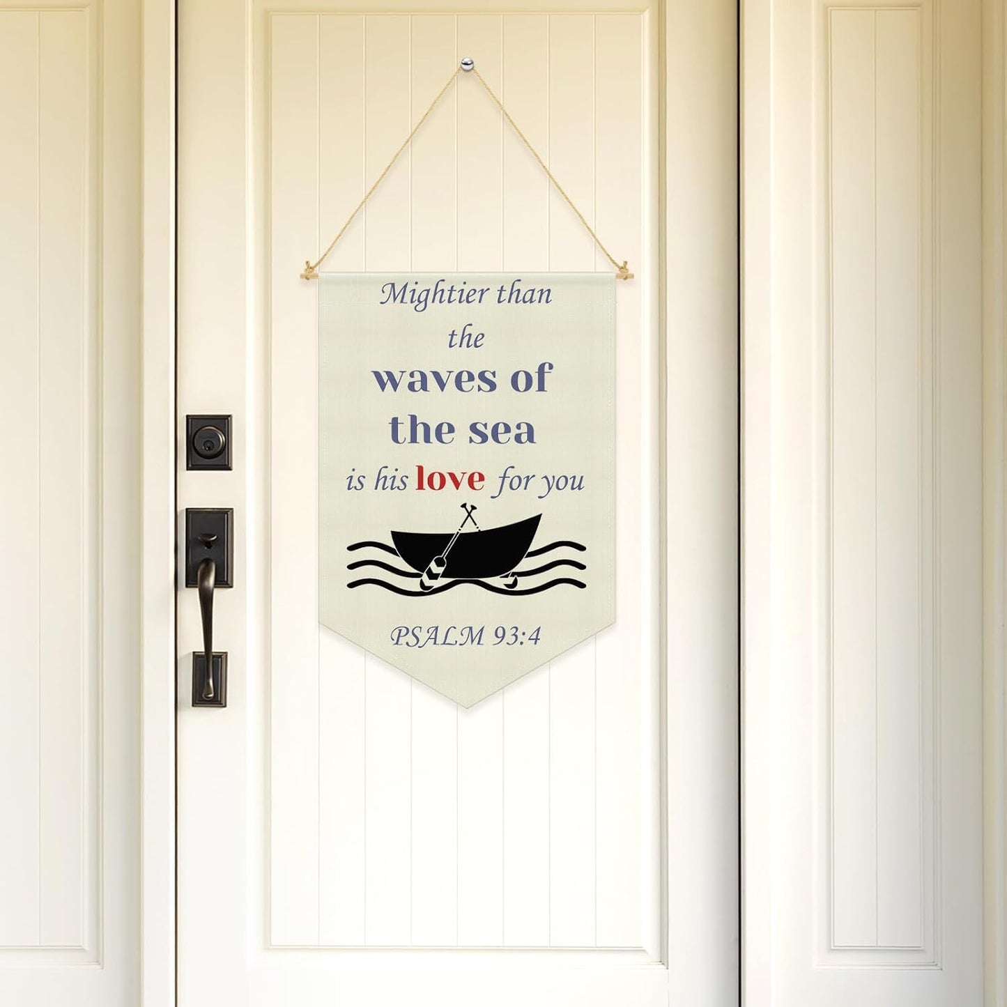 Inspirational Bible Gift Christian Wall Art Banner Hanging Pennant Flag Banner Bible Verse Decor for Nursery Classroom Kids Room Bedroom Playroom Religious Scripture Art Wall Decoration