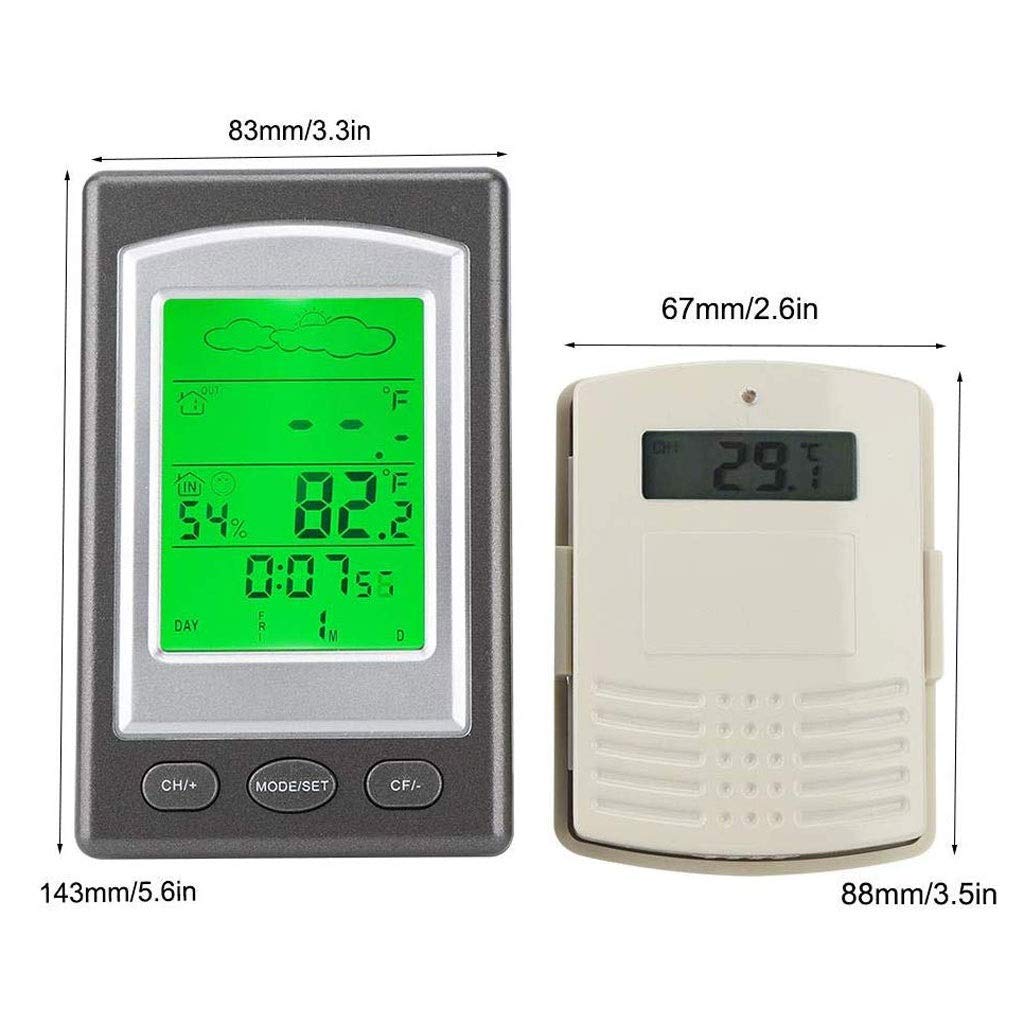 Room Thermometer - Multifunctional Indoor and Outdoor Temperature and Humidity Sensor
