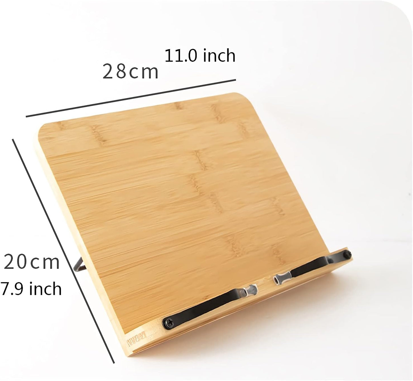 Book Stands and Holders for Reading Adjustable Book Reading Stand with Foldable Tray Desktop Book Holders for Textbook Recipe Laptop Tablet Smartphone for Display for Kitchen and Office ()