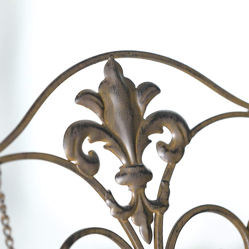 Jemeni Cookbook Stand, Metal Fleur De Lis Cookbook Holder Recipe Stand for Kitchen, Antique Brown Finish……