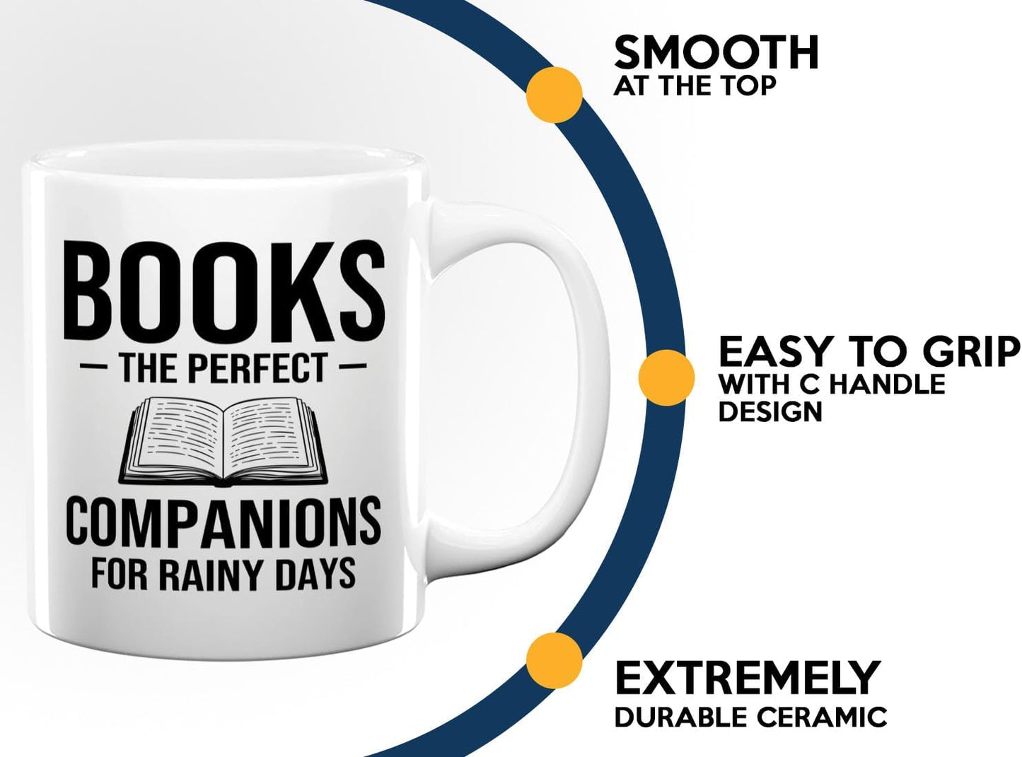 Book Lover Coffee Mug 11oz White -Books The perfect - Bookworm Literature Library Book Lover Reader Booked Editor Intellectual Studious