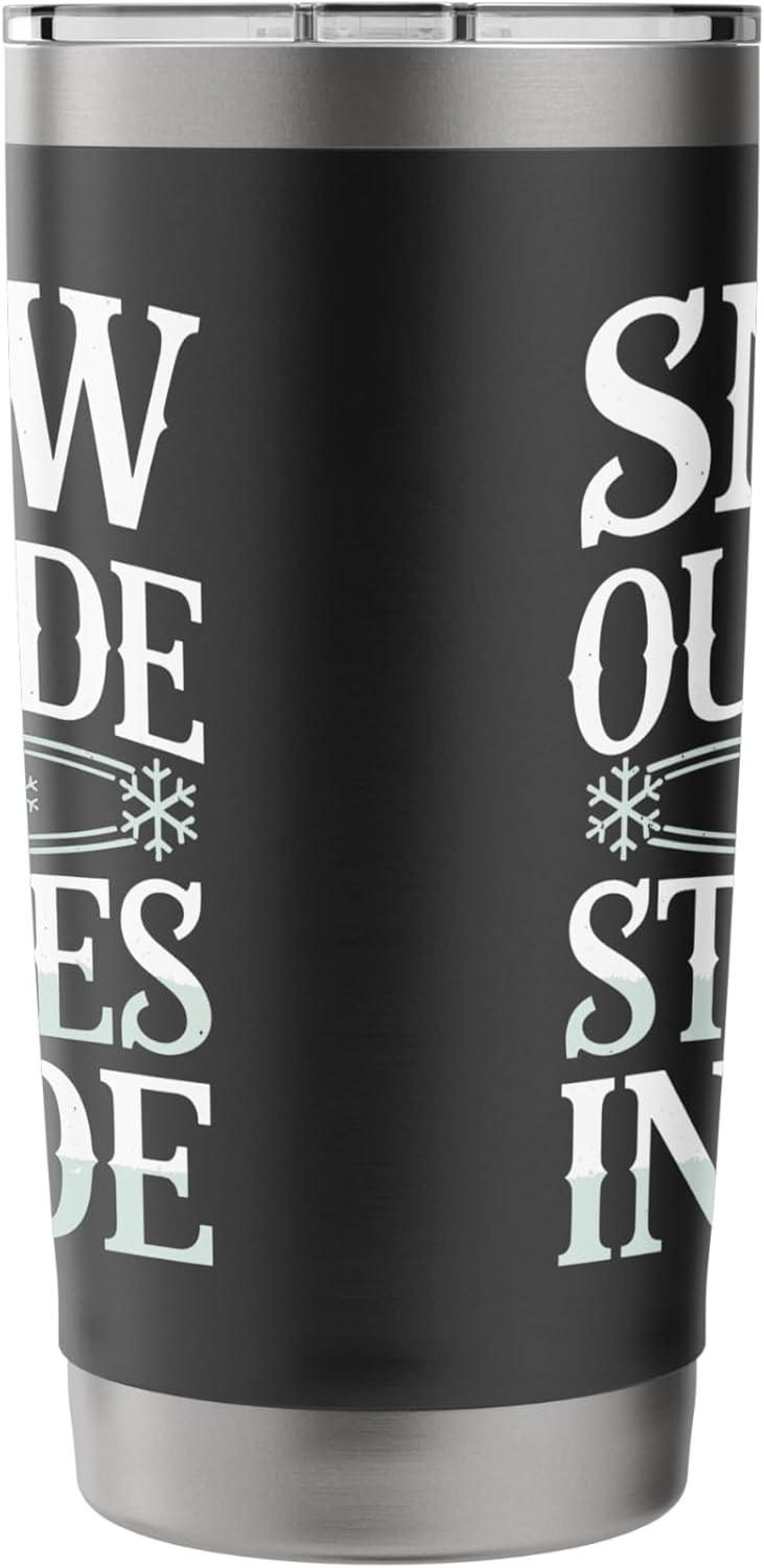 Reading All Winter Cozy Book Lover and Literary Escape Stainless Steel Insulated Tumbler