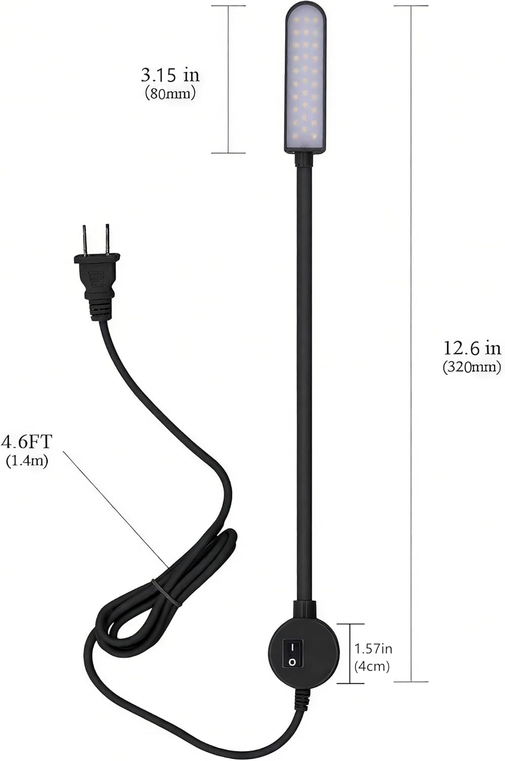 LED Sewing Machine Light,POWKER 30 LED Magnetic Mount Drill Press Light with Flexible Silone Coating Gooseneck for Sewing Machine, Drill Presses, Desks, Music Stands, Craft, Workbenches, Lathes Lamps
