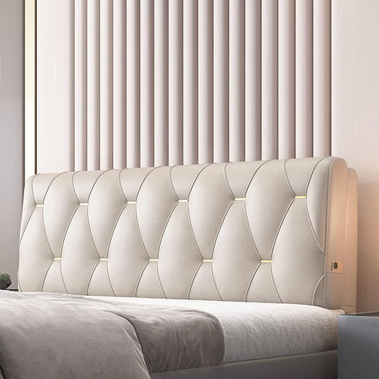 Bolster Triangular Headboard Backrest Positioning Support Large Reading Wedge Pillow for Day Bed Bunk Bed Removable Cover(Size:No headboard 74.8"/190cm,Color:A)