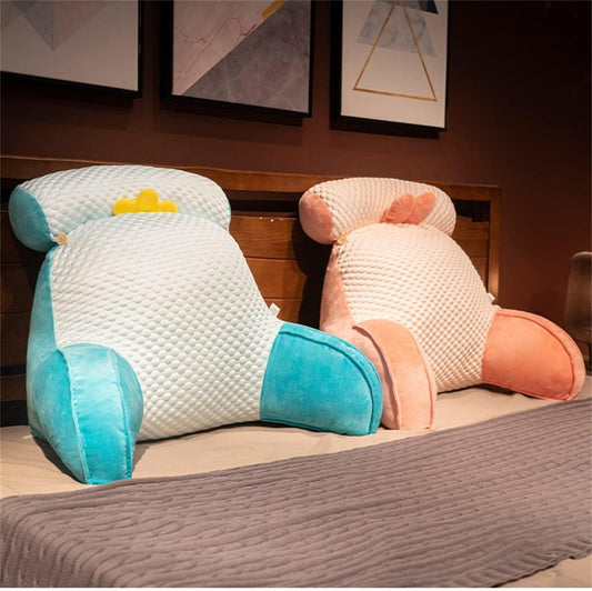 Ice Silk Lumbar Pillow Office Seat Cushion Bed Back(E,70 * 50cm)