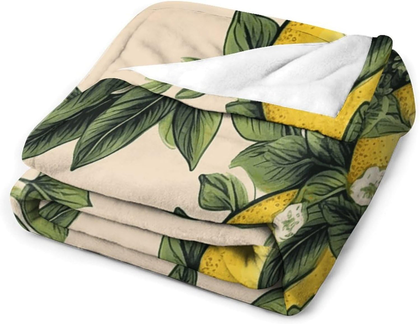 Lemon Throw Blanket for Couch Super Soft Warm Lightweight Throw Blankets Cozy Flannel Bed Blanket Cute Decorative Blankets for All Seasons Home Decor Gift 60"*80"（150 * 200cm）