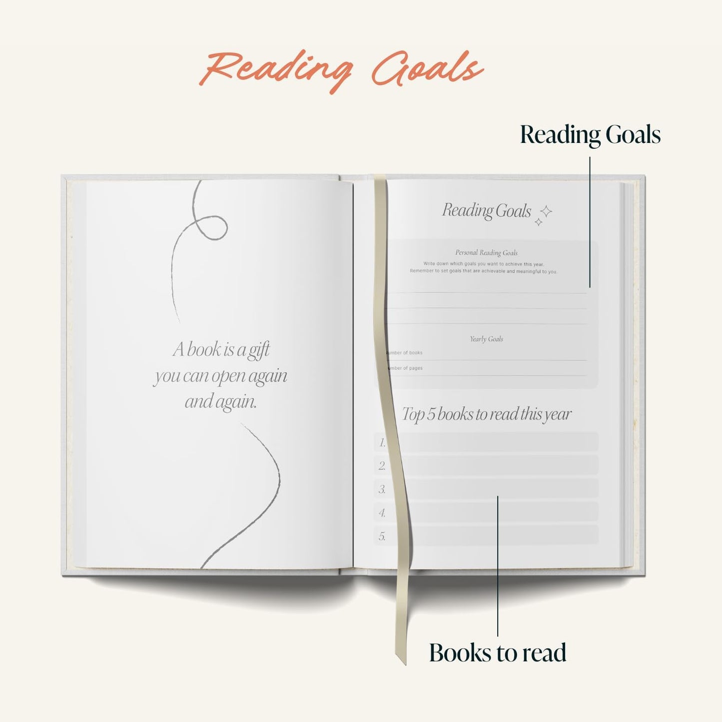 Yop & Tom Reading Journals - Review and Track Your Reading - Includes Planner to Log Your Favourite Books and Authors - On The Beach