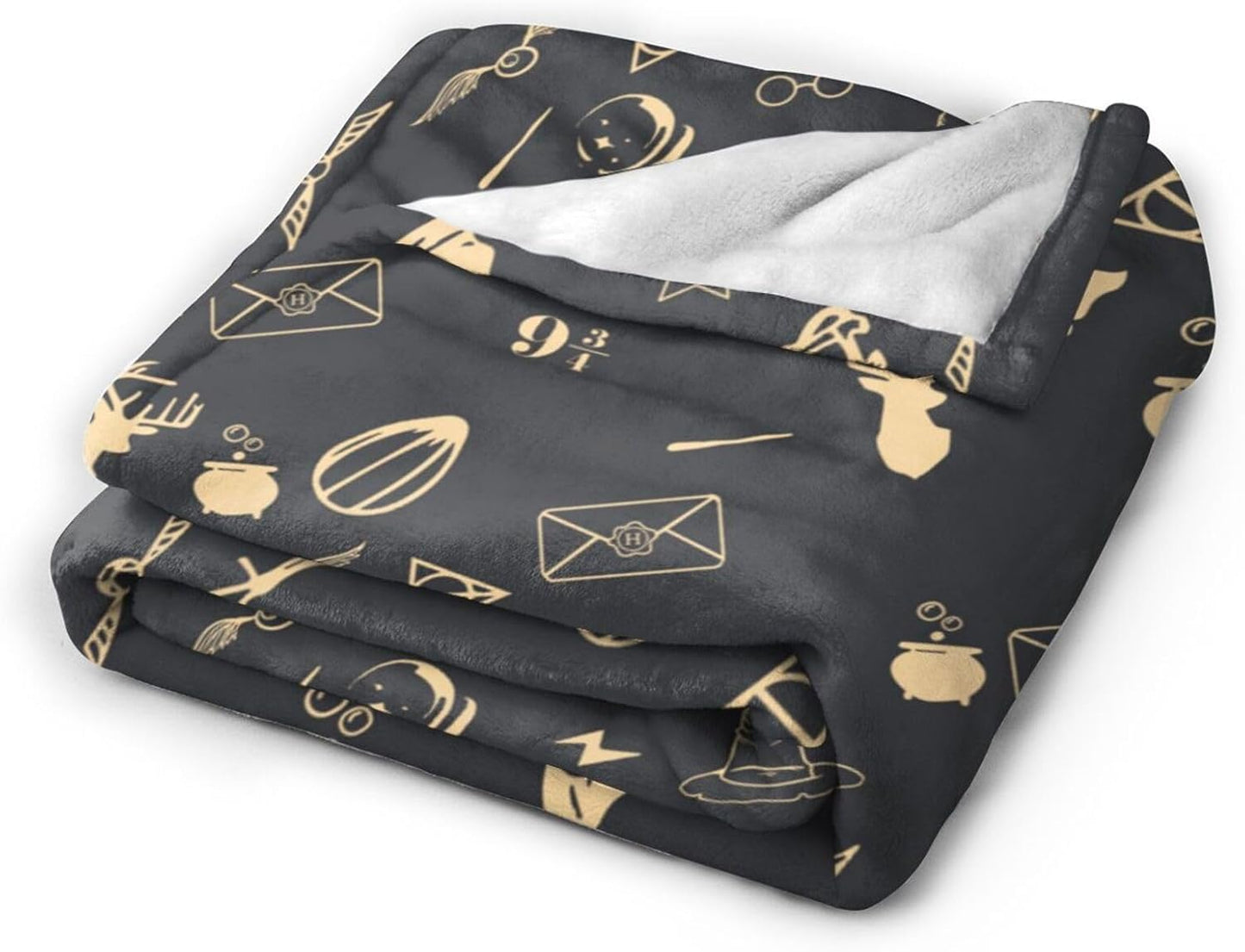 Flannel Throw Blanket 60"x50" for Couch and Bed, Soft Cozy Lightweight Blanket for All Season Use, Warm Sofa Blanket for Living Room Naps