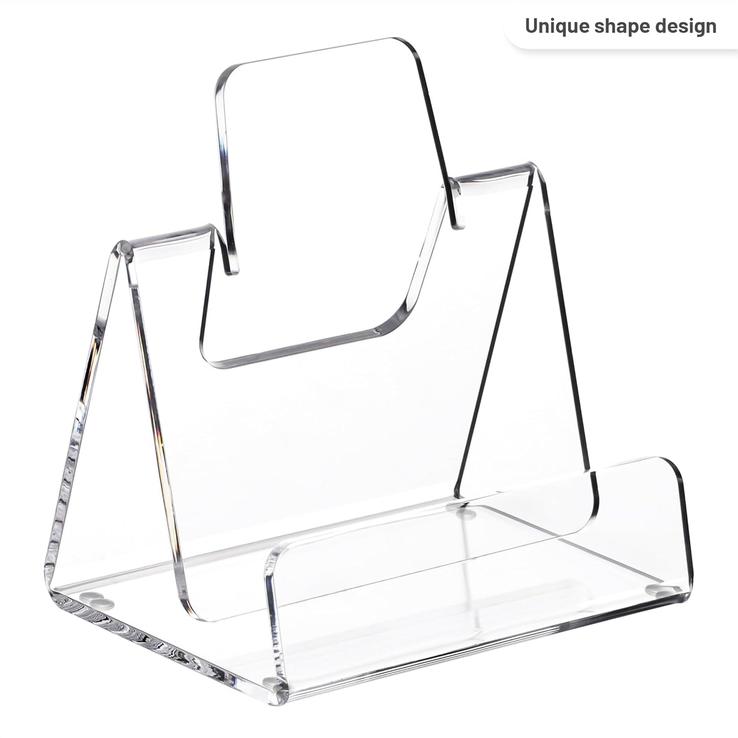 YUXUN Clear Acrylic Display Stand, Book Stand Postcard Display Holder for Artworks Display Easel for Comics Photos Easel Holder for Books, Pictures & CDs