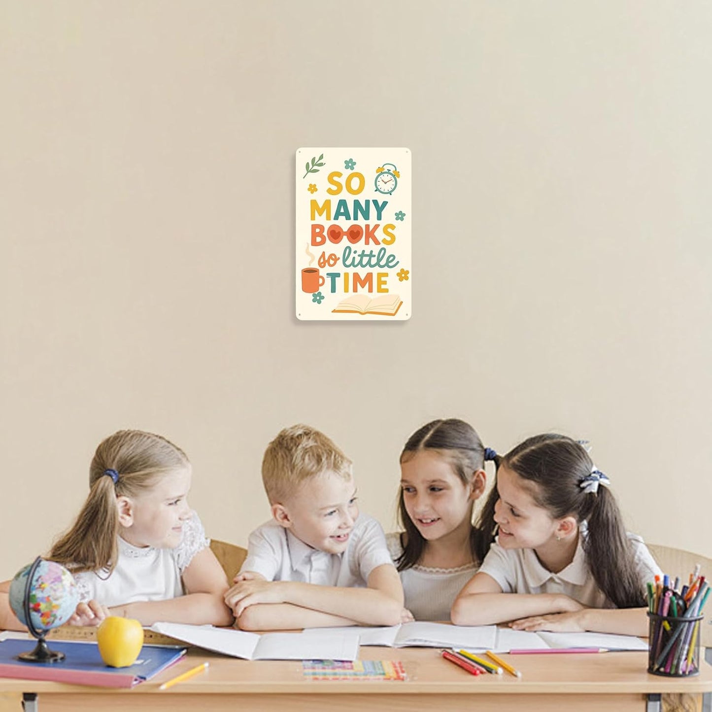 Reading Posters Back To School Decorations School Library Deocr Wall Signs Inspirational Classroom Decorations 8×12 Inches Tin Sign