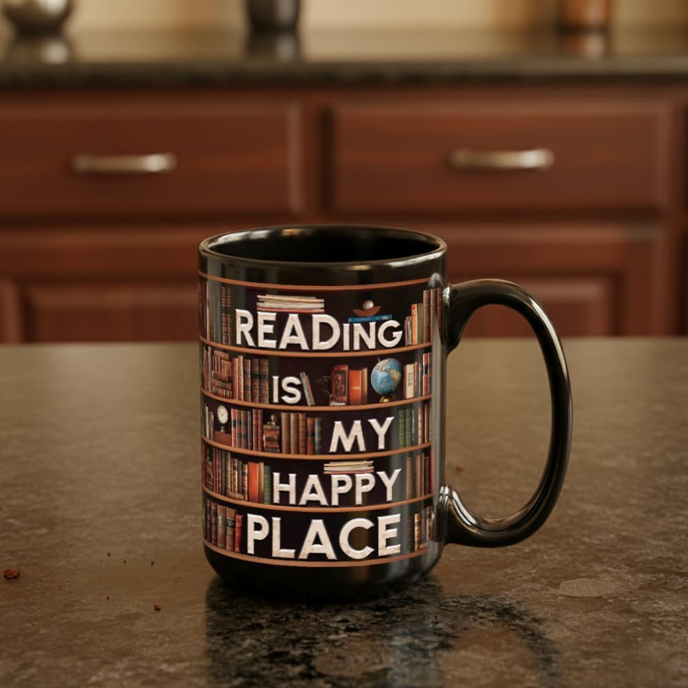 Novelty Books Mug for Book Lovers Women Men, Book Club Reading Writer Bookish Gifts for Bookworm, Library Bookshelf Mug 15oz