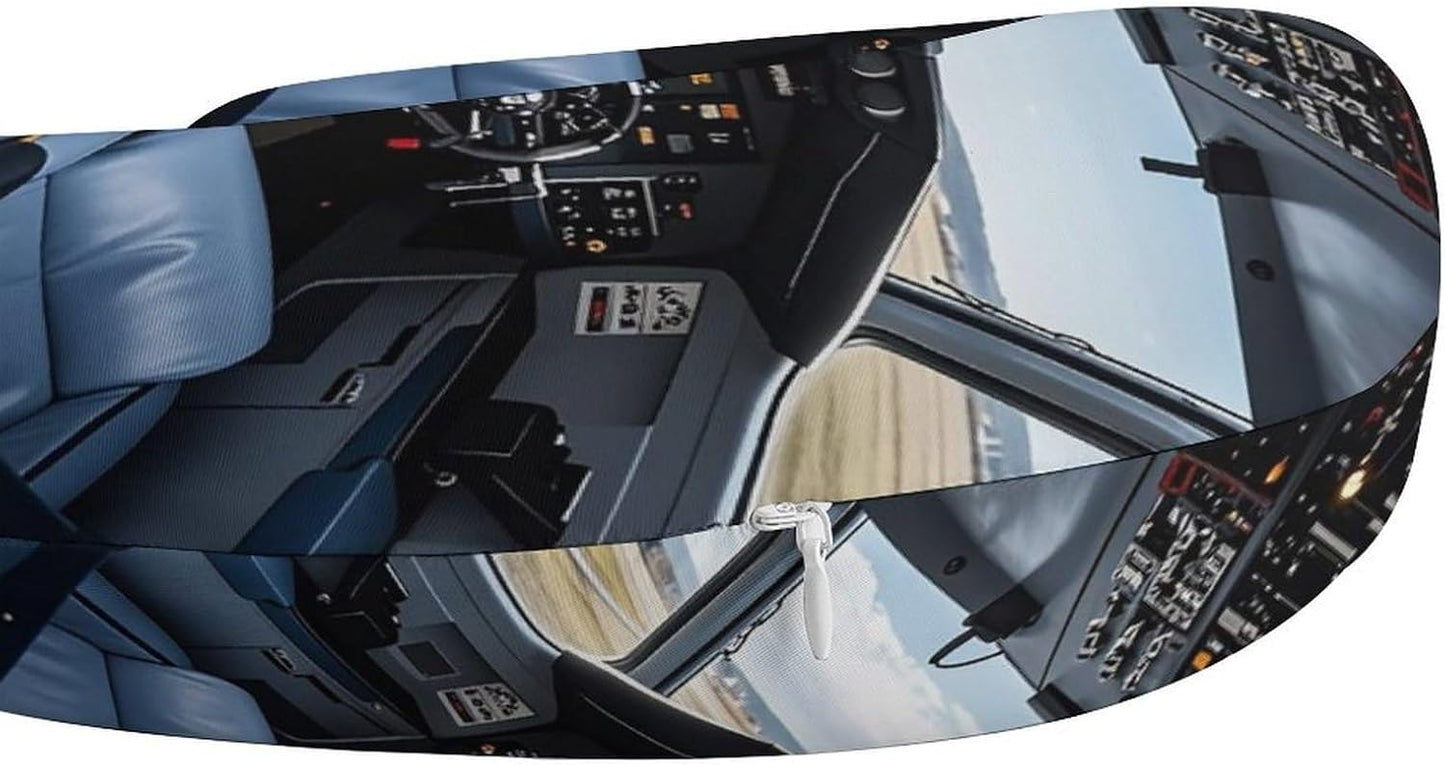 Airplane Cockpit Neck Pillow Memory Foam U Shaped Pillows Portable Pillows for Shoulder Travel Head Support Pillow with Concealed Zipper for Airplane Car Home Office