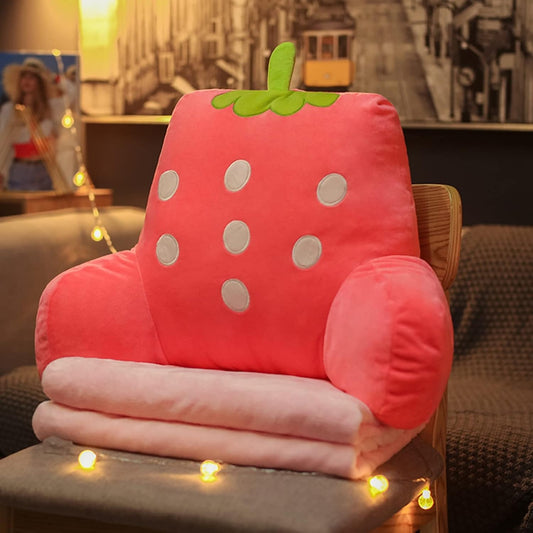 Wedge Reading Pillow,with Blanket and without Blanket,Bed Rest Triangle Backrest Back Lumbar Support Cushion for Sitting Up in Bed / Couch,Removable wash ( Color : Pink2-H55cm , Size : With blanket )