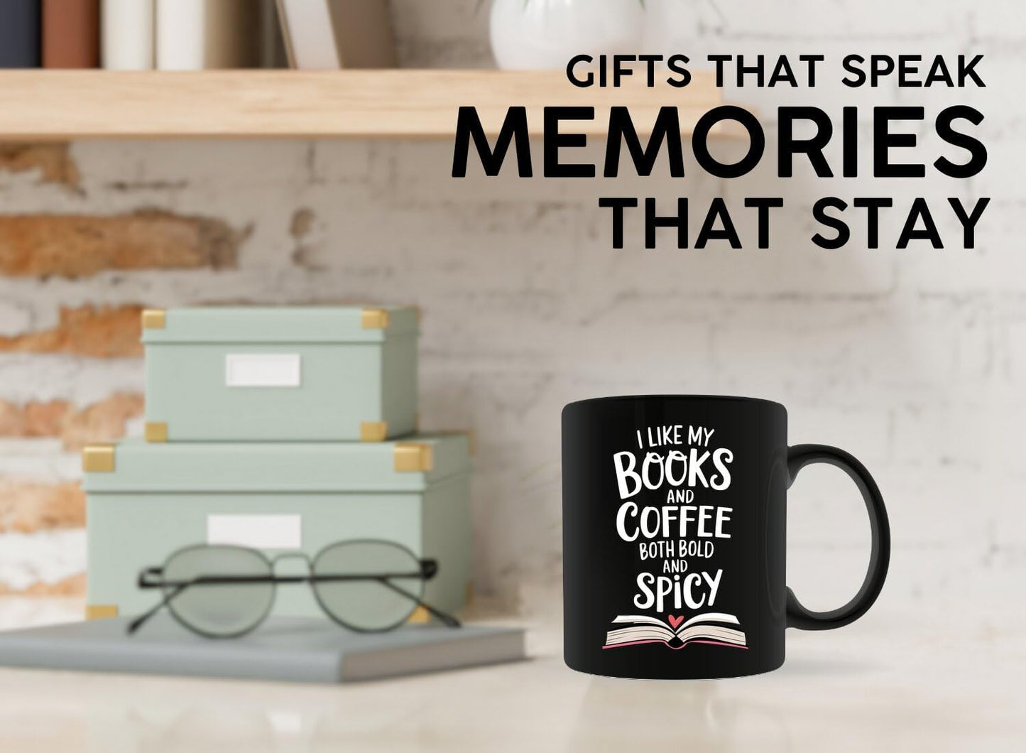 Book Lovers Coffee Mug 11oz Black -Bold Spicy - Gift for Book Club Bookworm Bookish Reading Nerdy Avid Readers Women