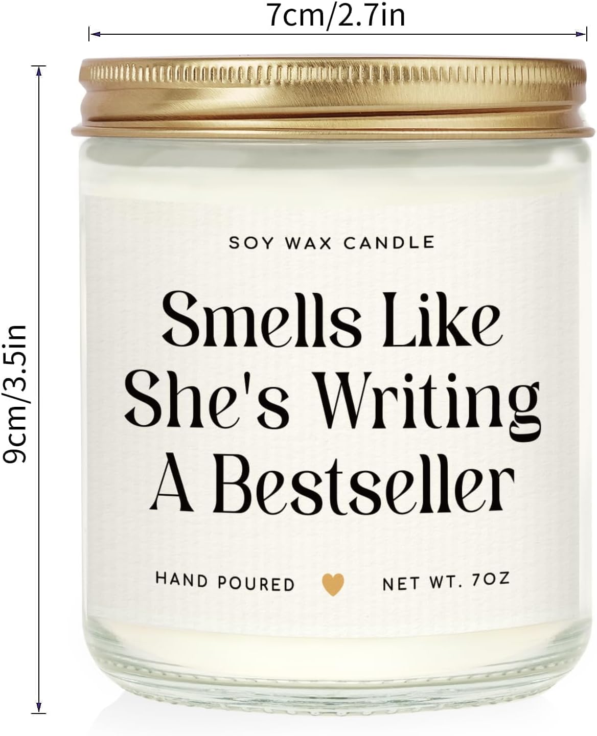 SteadStyle Writer Gifts for Women - Creative Future Author Gifts for Writers, Cool Presents for Book Novelist Screenwriter Writing Enthusiasts Author Inspiration Lavender Scented Soy Wax Candles 7oz