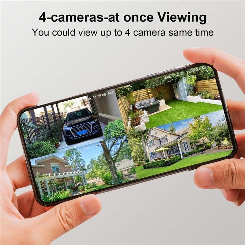 Security Cameras Outdoor WiFi,5G/2.4G Cameras for Home Security Solar Power with Dual Lens,Motion Detection,Night Vision,2-Way Audio,Weather Proof,No Subscription Fee