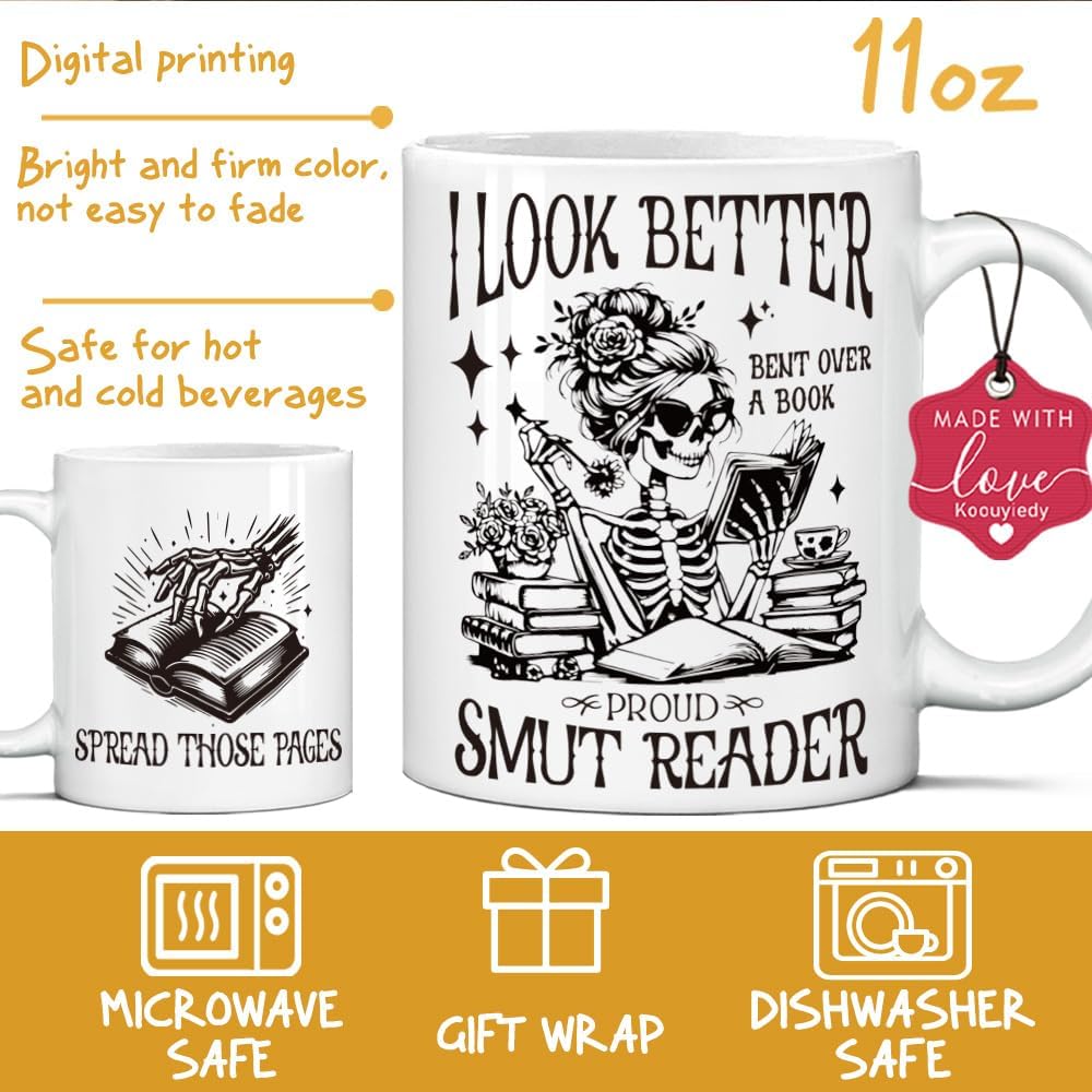 Spread Those Pages Funny Reading Mug Gifts for Reader, Book Lover, Smut Reader, Smutty Reading Gift for Bookworm, Librarian, Bookish, Funny Birthday, Gift for Book Lovers 11OZ