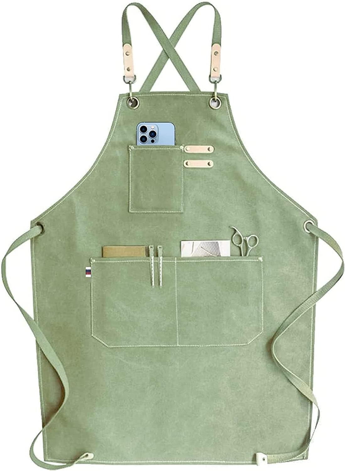carrotez Adjustable Over sized Plus Size Canvas Apron with Pockets Men and Women Aprons