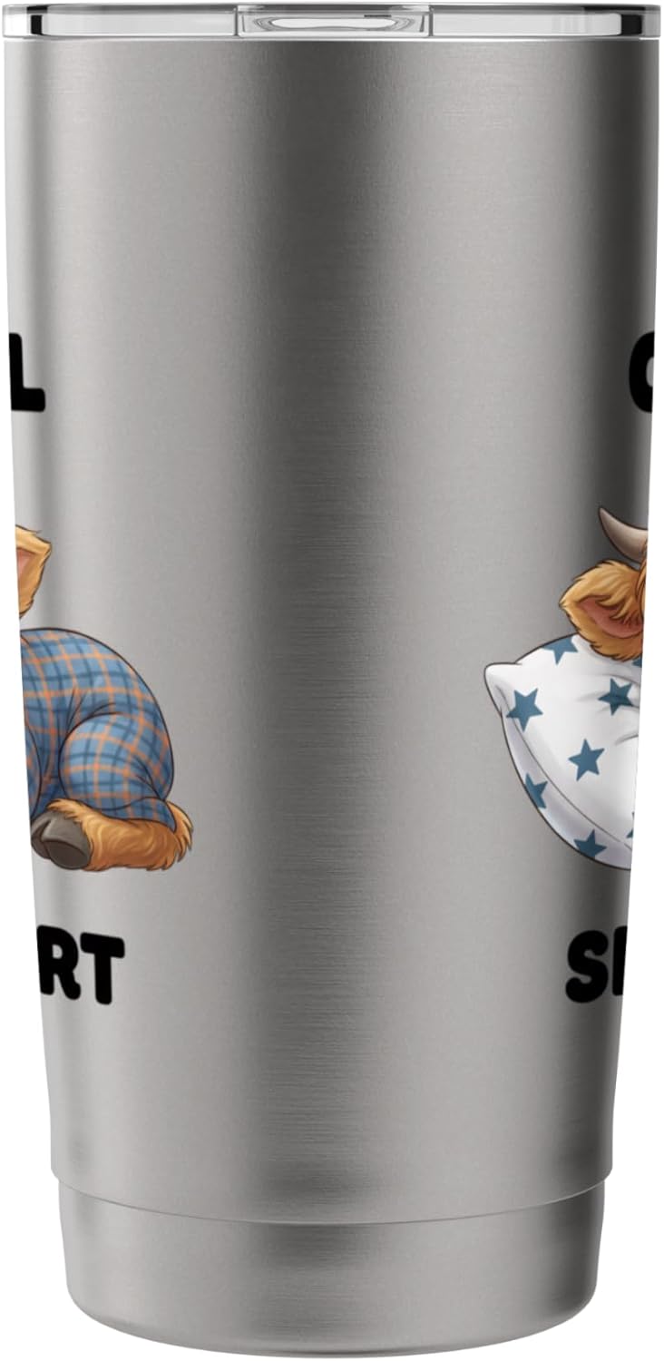 Official Sleepshirt Kids Sleepy Cow Pajama Top Funny Stainless Steel Insulated Tumbler