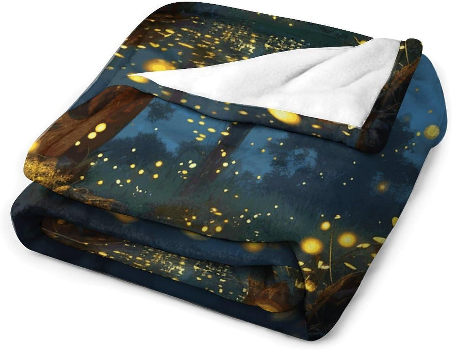 Fireflies Throw Blanket for Couch Super Soft Warm Lightweight Throw Blankets Cozy Flannel Bed Blanket Cute Decorative Blankets for All Seasons Home Decor Gift 30"*40"（76 * 100cm）