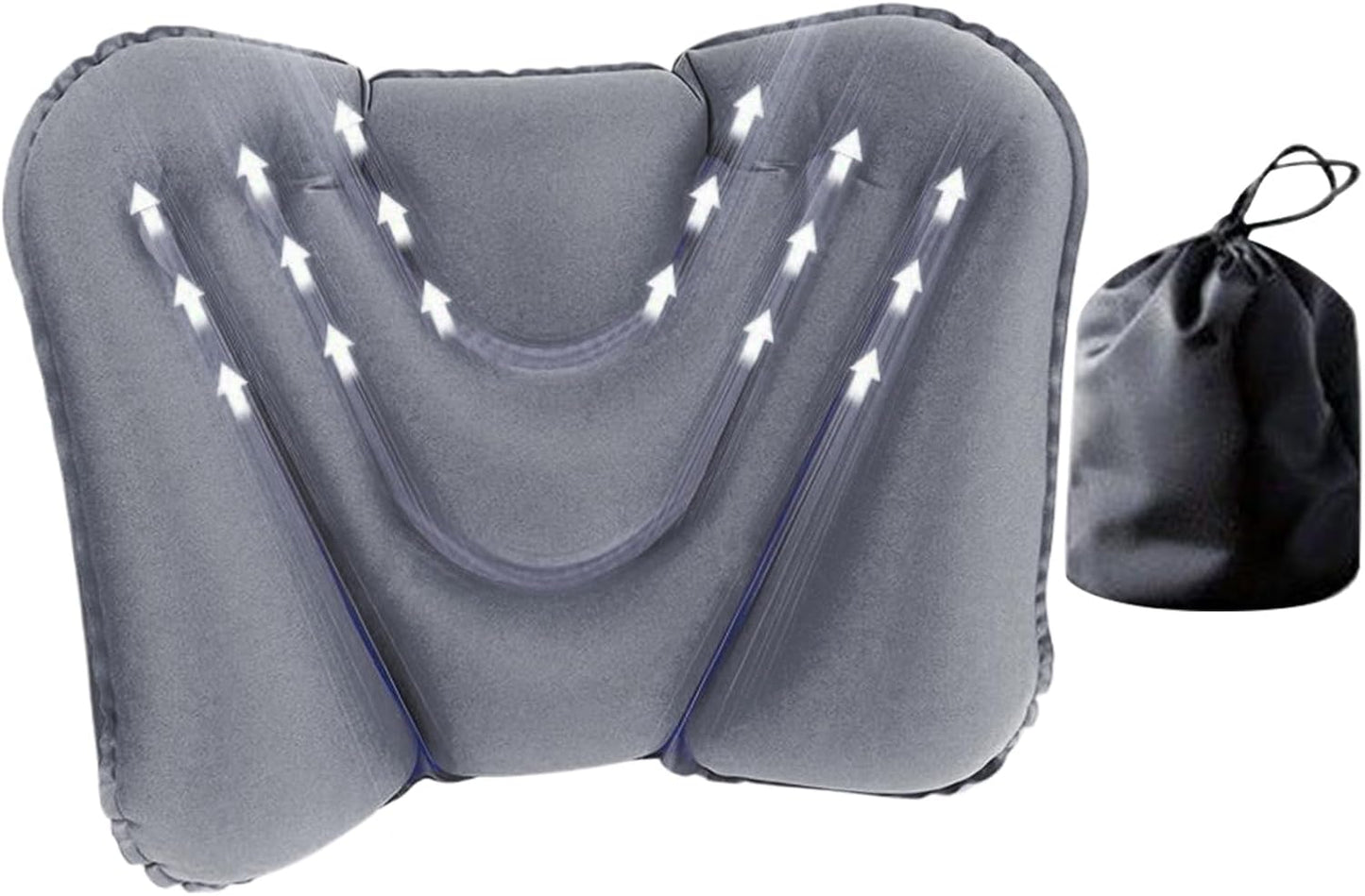 Lumbar Support Pillow - Foldable Inflatable Cushion | Lumbar Cushion Chair Back Support - for Travel Airplane Outdoor Home Office Chair Seat Bed Car Driving Sitting Reading