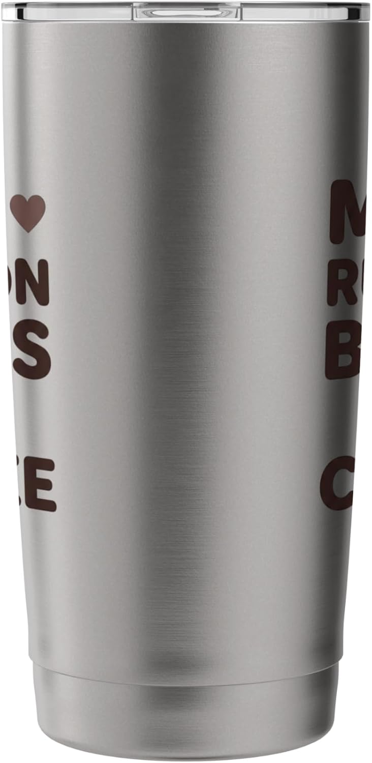 Mom Runs On Books and Coffee Reading Caffeine Enthusiast Stainless Steel Insulated Tumbler