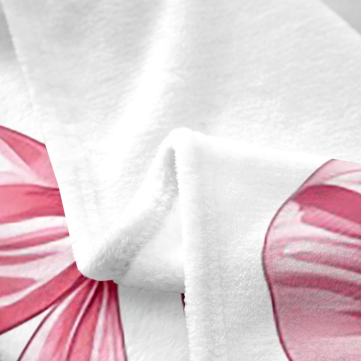 Erosebridal Kawaii Bowknot Fleece Blanket,Kids Cute Bow Throw Blanket Twin 60x80 Inch for Bedroom,Dreamy Princess Style Bed Blanket,Pink Bow Tie Flannel Blanket Luxury Soft