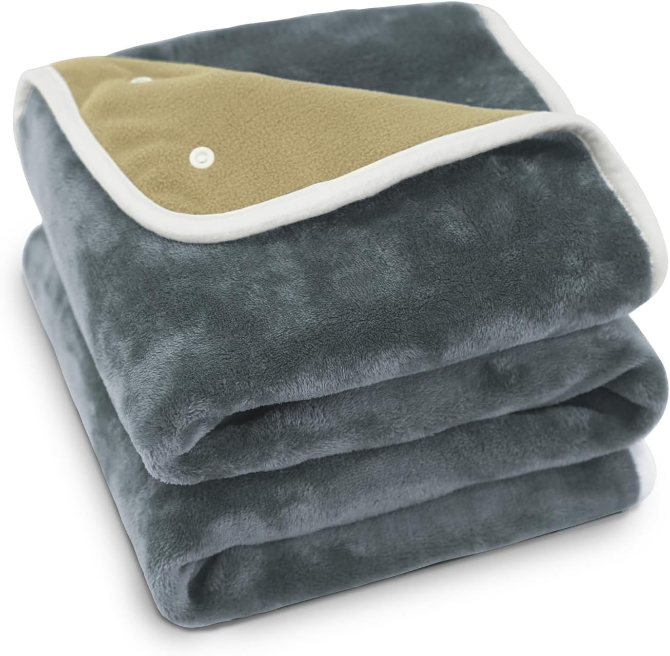 Warm Storm Heated Blanket Electric Knee Blanket, 30"x40" Fast Heating Soft Flannel Electric Blanket Throw with 3 Heat Levels & 2H Auto-Off, Warm Gift for Grandma & Grandpa, Gray (Battery Not Included)