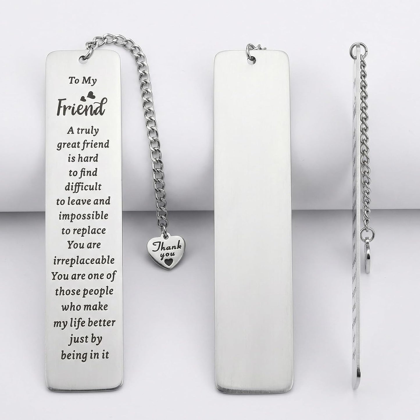 Metal Bookmark, Engraved Long Distance Friendship Gift for Book Lovers, Sentimental Birthday Present for Best Friend, Thoughtful Reading Gift for Women Men Christmas Graduation