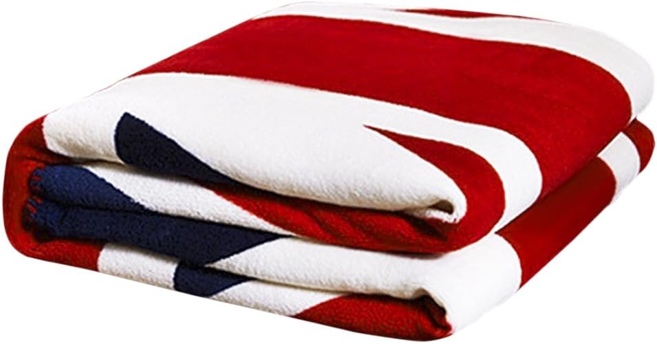 Soft Flannel Union Jack Fleece Blanket British Flag Bed Sofa Blanket Couch Cover Warm Air Conditioning Throw Comfy Throw Quilt Blanket Bedspread for Bedroom Living Rooms Oversized Travel Throw,59"x79"
