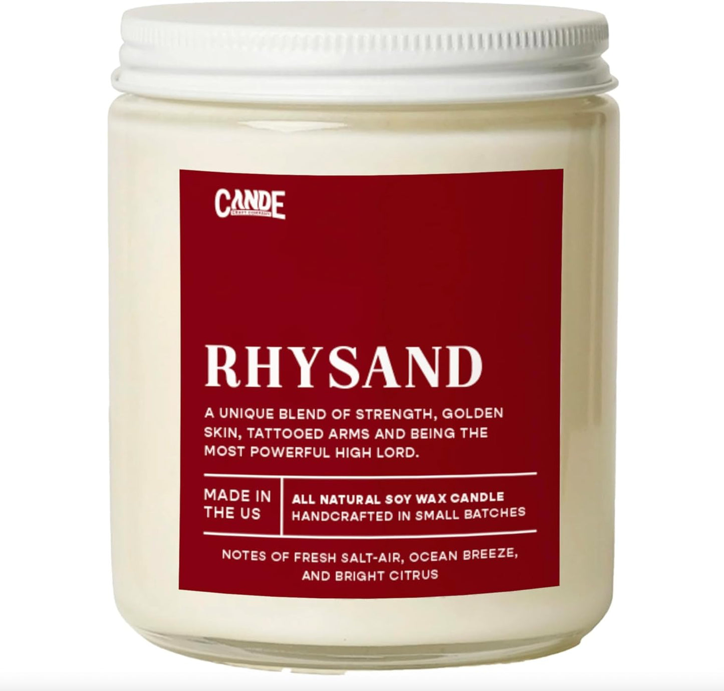 CE CRAFT Rhysand Scented Candle - Iced Vanilla Woods, 35+ Hour Burn Time, Book Inspired Gift, All-Natural Soy Wax, Housewarming, Modern