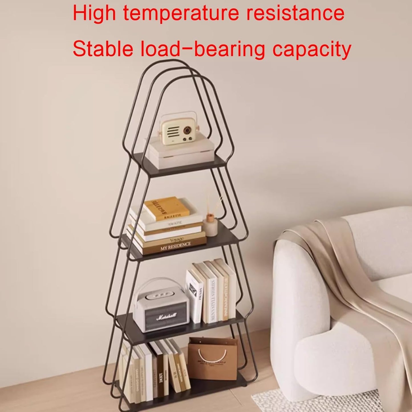 Bookshelf,display cabinet,modern bookshelf,metal bookshelf,room decor,rustic bookshelf,open shelf bookcase,geometric bookcase,metal bookcase,bedroom bookshelf,book shelves for living room(Versatile Bl