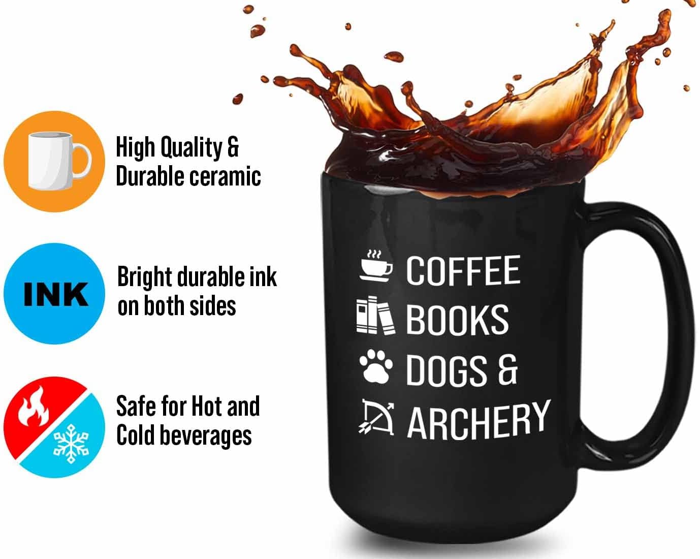 Bubble Hugs Book lovers Coffee Mug 15oz Black - Books Dogs Archery - Author Writer Library Editor Introvert Lovers Cat Chill Relax Bookworm Reading