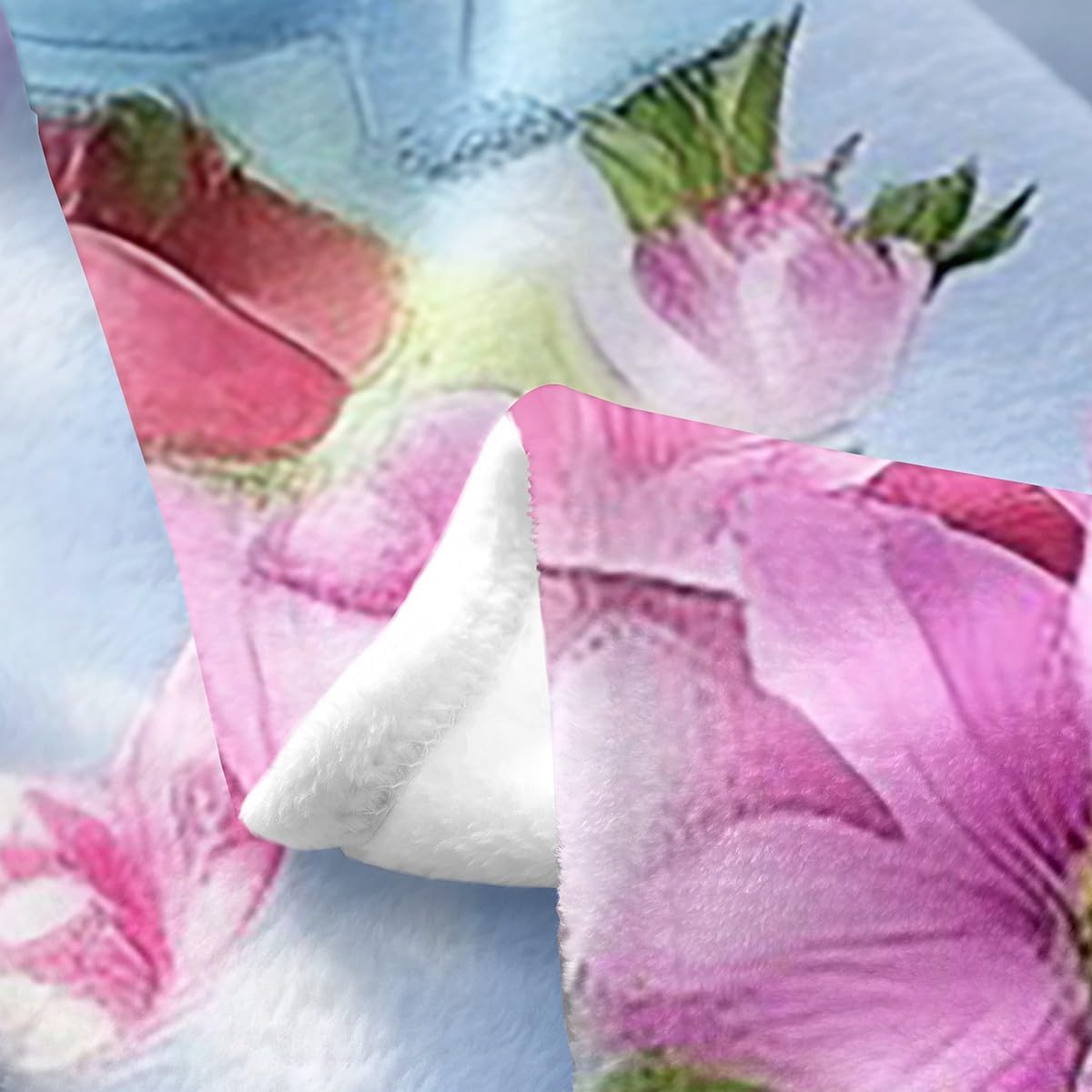 Feelyou Rainbow Unicorn Fuzzy Blanket Queen 90"x90" Cute Unicorn Flannel Fleece Throw Blanket Dreamy Horse Floral Blossom All Season Bed Blanket for Sofa Couch Room Decor Unicorn Glitter Plush Blanket