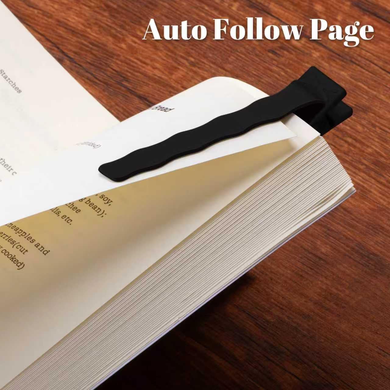 Book Marks for Reading, 3 Pack Silicone Automatic Bookmarks Clips, Book Markers Page Holder Tracker, Book Lover Gifts, Book Club Bookish Office Gifts for Teachers, Readers, Women, Men, Kids