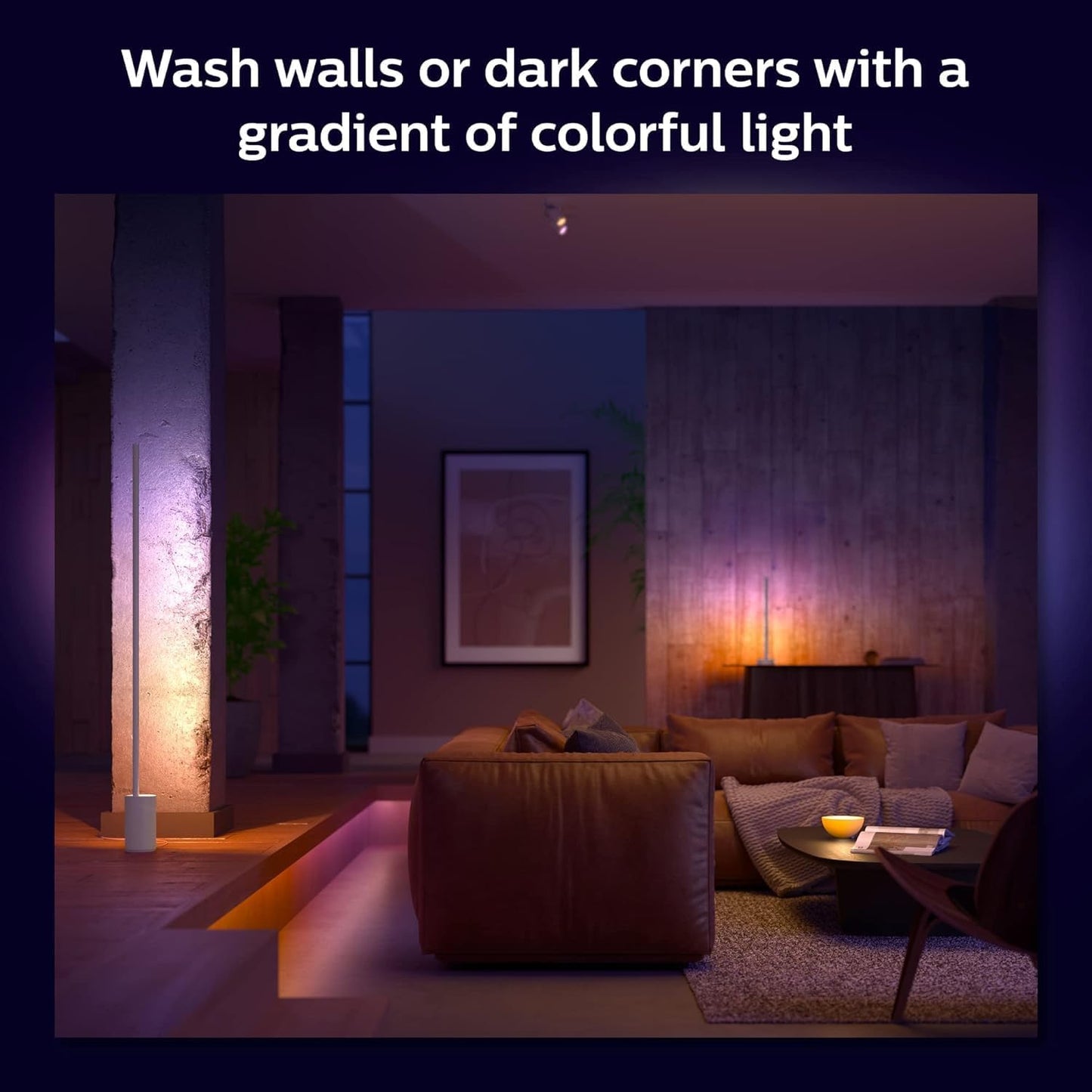 Philips Hue Signe Smart Table Lamp, White - White and Color Ambiance LED Color-Changing Light - 1 Pack - Control with Hue App - Compatible with Alexa, Google Assistant, and Apple Homekit