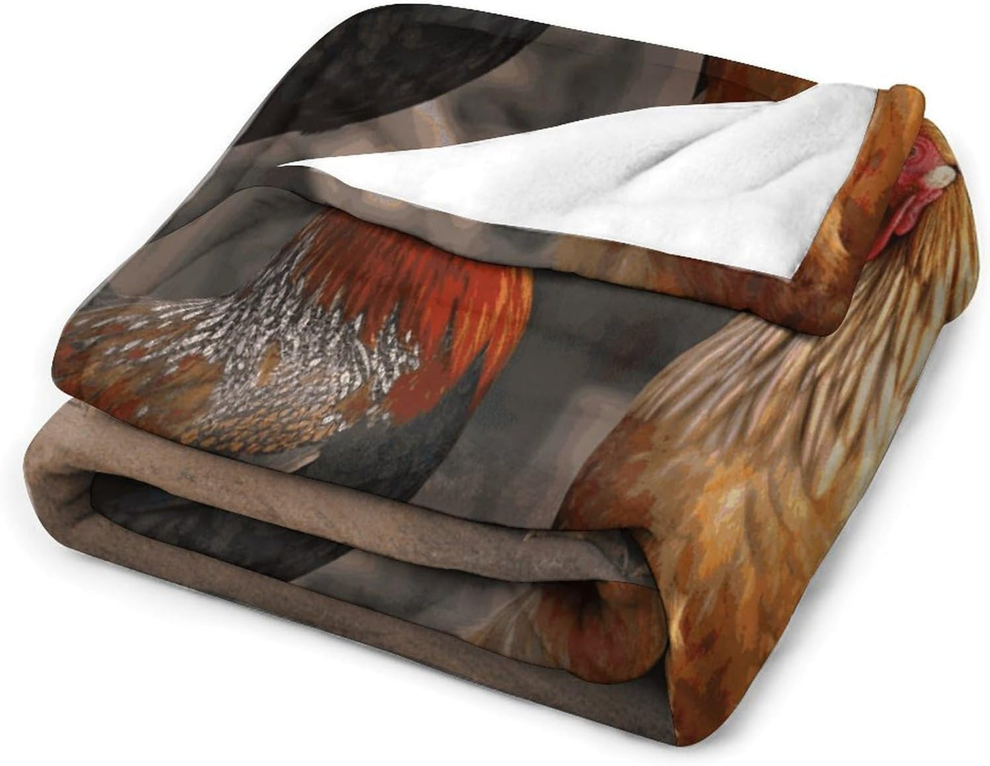Rooster and Chicken Blanket Super Soft Lightweight Throw Blanket Cute Cozy Warm Bed Blanket Decorative Fuzzy Blanket All-Season Home Decor Gift for Sofa Couch Living Room 40"*50" （100 * 130cm）