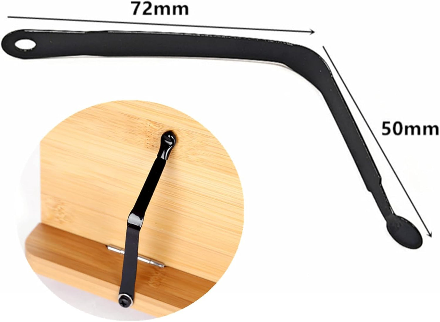 6 Pack Book Stand with Torsion Spring and Screws - Bamboo Tray Cookbook Music Book Frame Rest for Desktop
