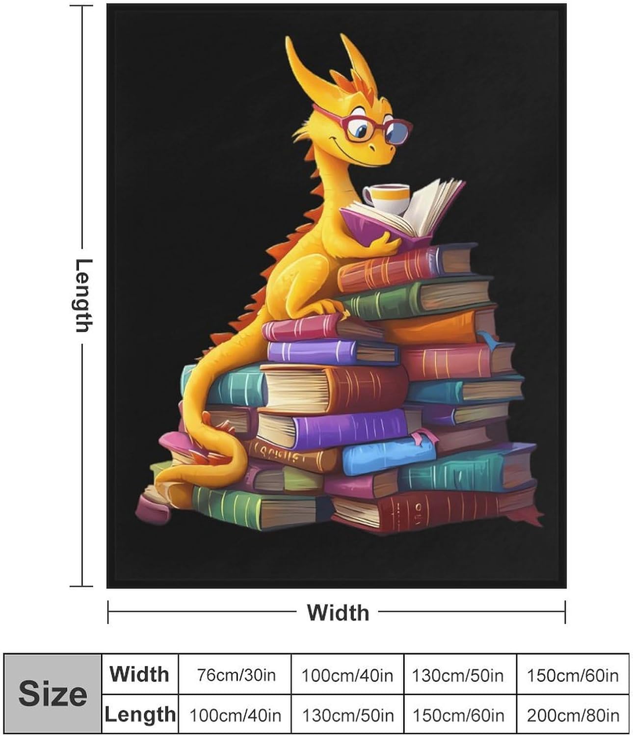 Deagon Reading Books Soft Throw Blanket Flannel Warm Cozy Plush Blankets for Couch Sofa Bedroom Travel