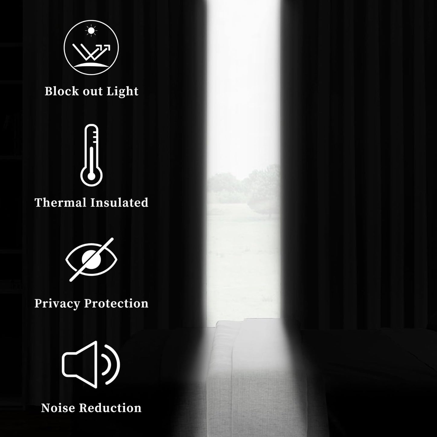 White Pinch Pleated Full Blackout Curtains Linen Texture Thermal Insulated Window Treatment Panel 84 Inch Long for Living Room Bedroom Noise Reducing Back Tab Drapes with Hooks, 1 Panel, 60"Wx84"L
