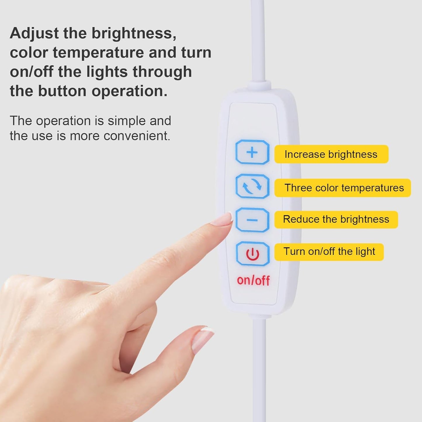 White Modern Bright LED Floor Lamp Adjustable Gooseneck Standing Lamp with Dimmer & Color Temperature, for Living Room,Kids Bedroom,Office, Nursery Library Desk Reading Light, Eyelash Makeup light