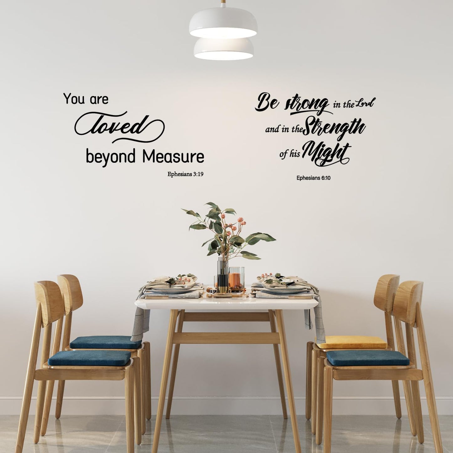 12 Pieces Bible Verse Wall Stickers, Inspirational Quote Wall Decals, Religious Motivational Wall Stickers, Peel and Stick, Scripture Wall Decal for Living Room Bedroom Bathroom Office