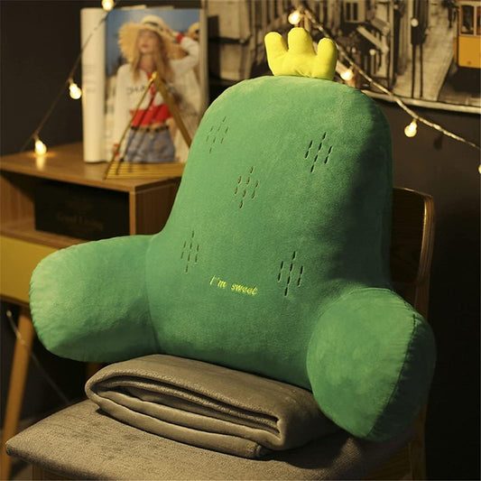 Cartoon Office Seat Pillow Lumbar Pad Sedentary Cushion Backrest Chair Waist Sofa Upholstery(D,45cm*60cm)