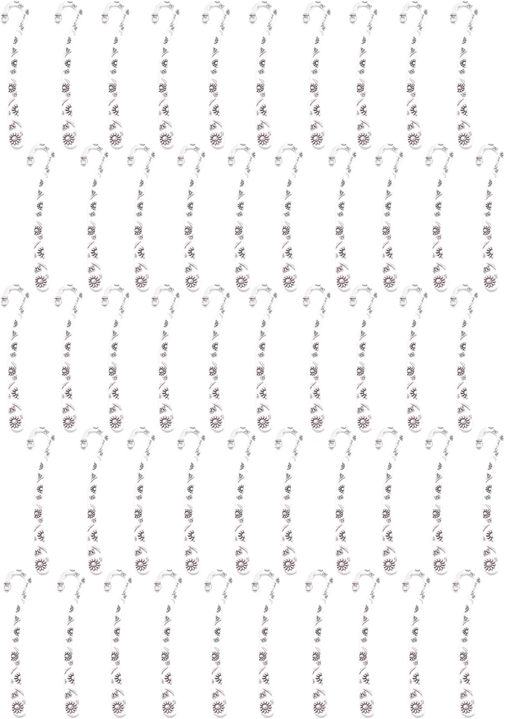 50Pcs Vintage Engraved Hook Bookmarks Metal Hook Bookmarks Reading Accessories for Book Lover Reader Teacher Student