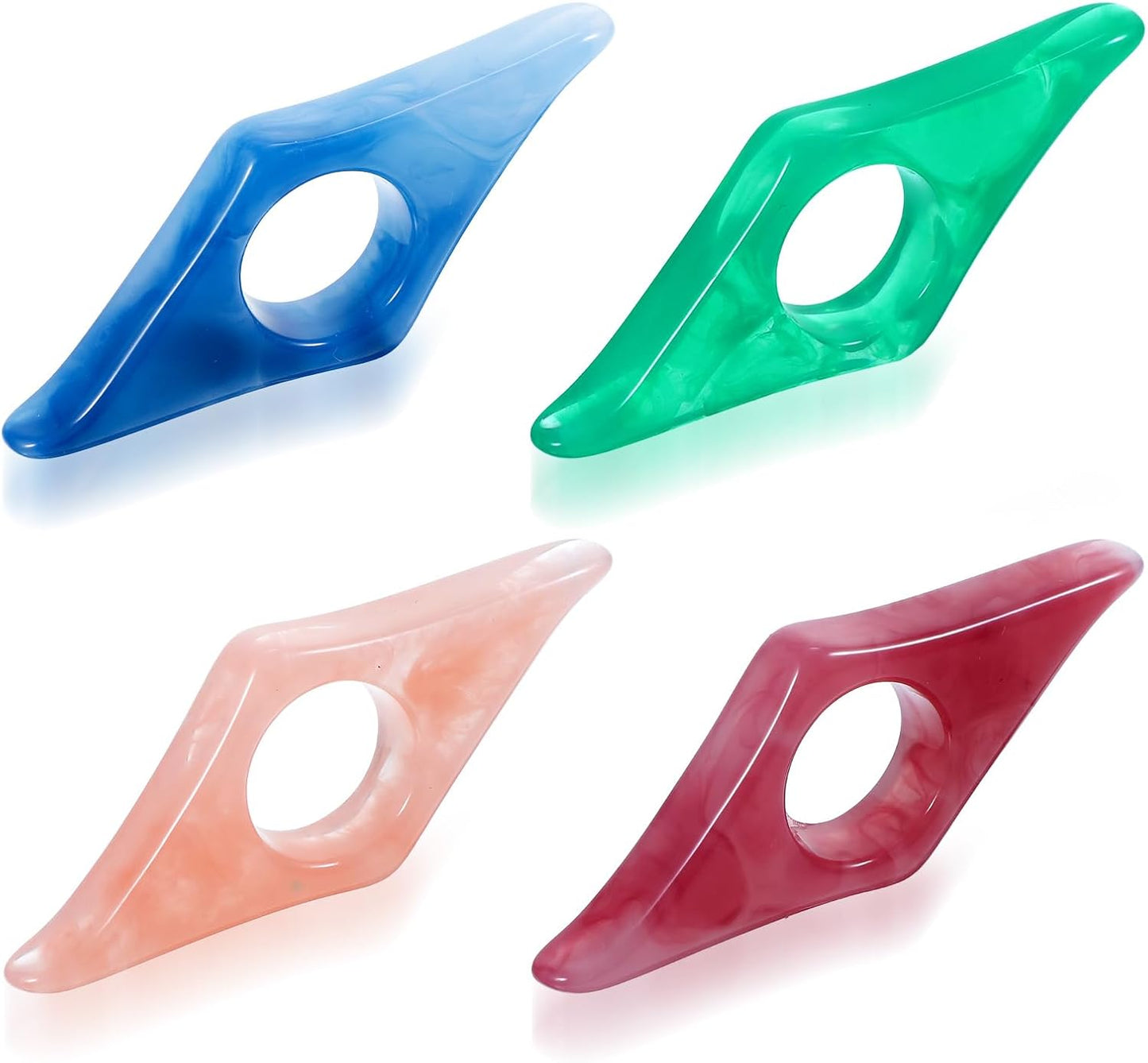 4 Pcs Thumb Book Page Holder, 4 Colors Resin Book Page Holders for Reading, Finger Ring Opener Bookmark, Books Lovers Gifts for Bookworms, Teachers, Best Friend, Student Books Accessories