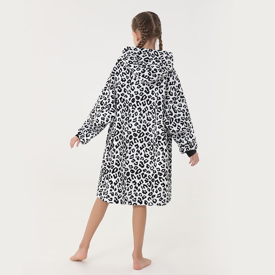Wearable Blanket Hoodie, Oversized Sweatshirt Blanket Sleeves, Warm & Cozy Hooded Blanket Gifts for Women Men