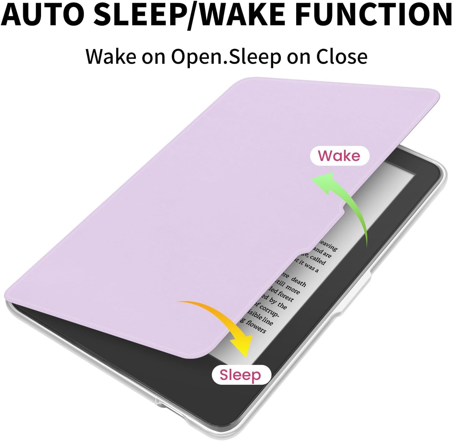 Case for 6" Kobo Clara Colour 2024 Released, Ultra Clear Soft Flexible Transparent TPU Back Cover with Auto Sleep/Wake for Kobo Clara Colour, Light Purple